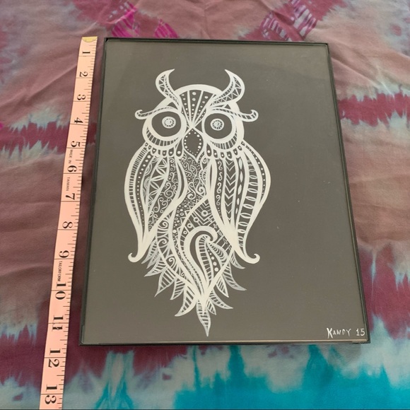 Lovely Star Original Owl Painting - Picture 5 of 10